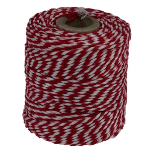 Muller Ficelle coton 45m 50g rouge/blanc