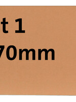 HF2 Étiquettes carton n°1 200g 35x70mm chamois 1000pcs