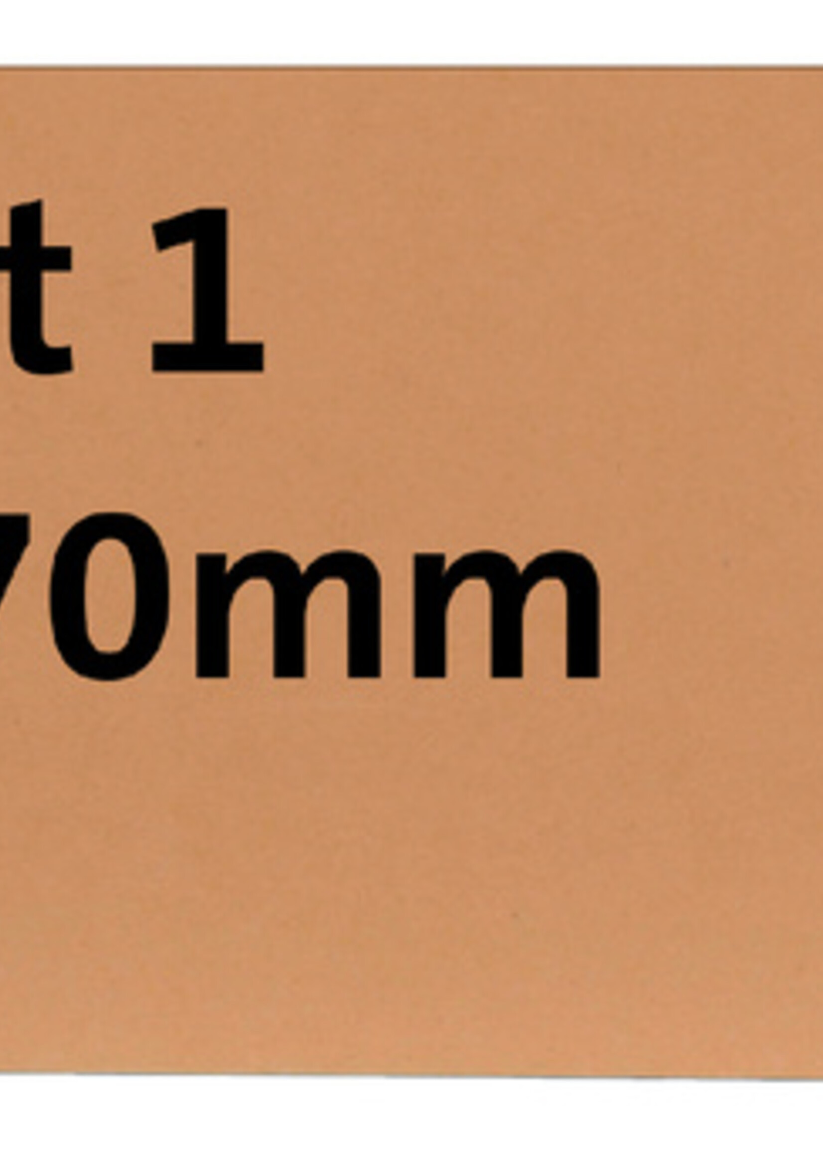 HF2 Étiquettes carton n°1 200g 35x70mm chamois 1000pcs