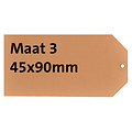 HF2 Étiquette carton n°3 200g 45x90mm chamois 1000pcs.