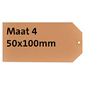 HF2 Étiquette carton n°4 200g 50x100mm chamois 1000pcs.