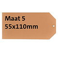 HF2 Étiquette carton n°5 200g 55x110mm chamois 1000pcs.