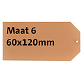 HF2 Étiquette carton n°6 200g 60x120mm chamois 1000pcs.