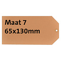 HF2 Étiquette carton n°7 200g 65x130mm chamois 1000pcs.