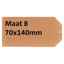 Label karton nr8 200gr 70x140mm chamois 1000stuks