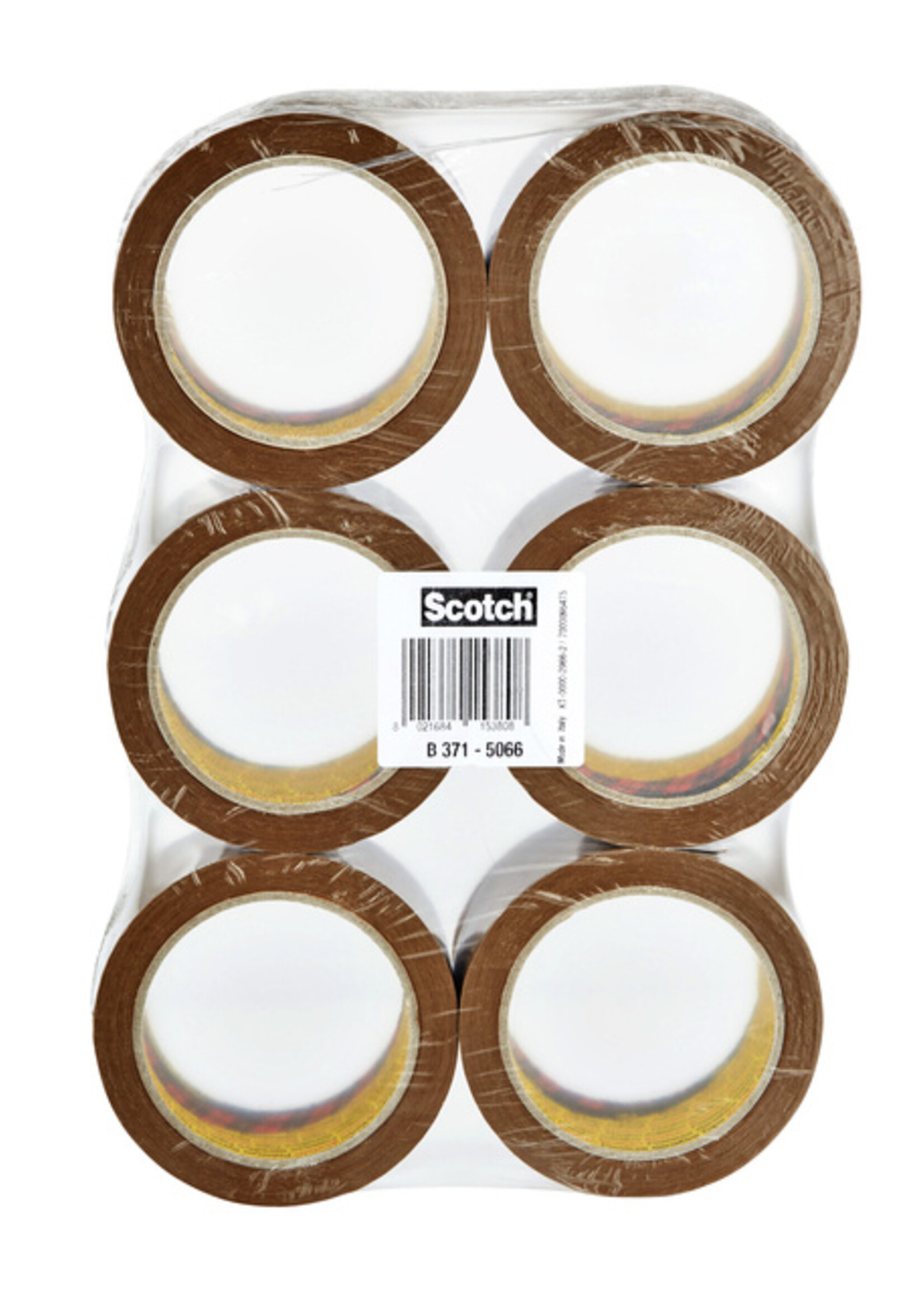 Scotch Ruban d'emballage Scotch 371 50mmx66m brun PP 6 rouleaux