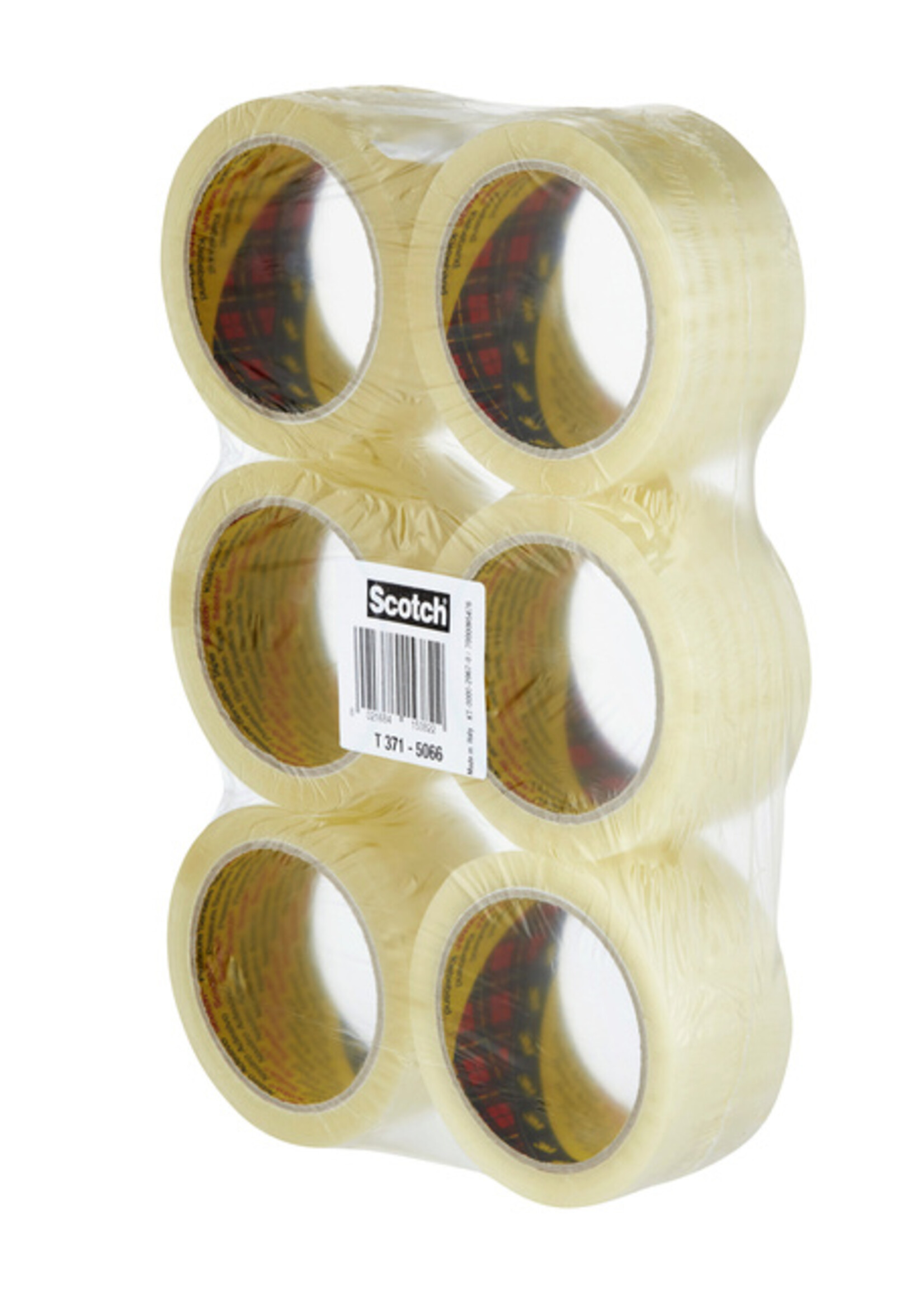 Scotch Verpakkingstape Scotch 371 50mmx66m transparant PP 6 rollen