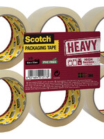 Scotch Ruban d’emballage Scotch Heavy 50mmx66m transparent 6 rouleaux