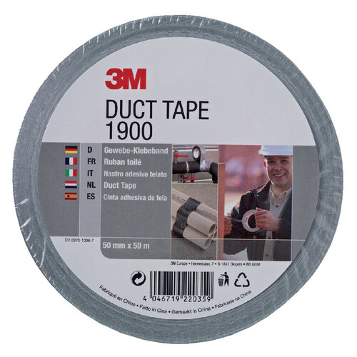 3M Plakband 3M 1900 Duct Tape 50mmx50m zilver