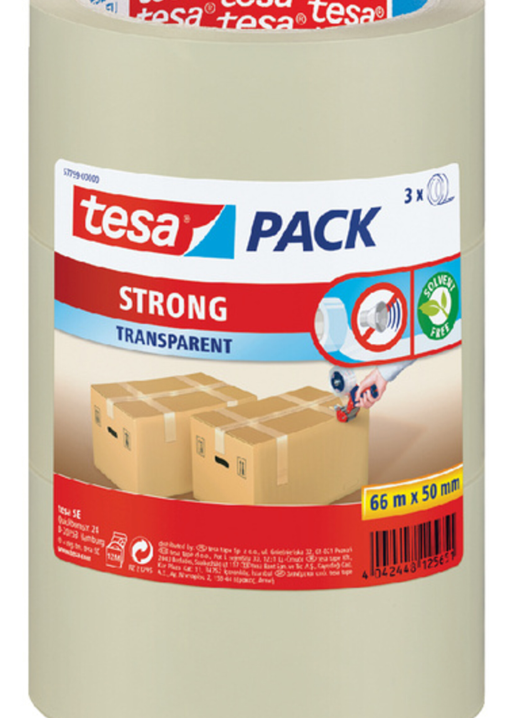 Tesa Ruban adhésif Tesa 57799 50mmx66m transparent PP 3rlx