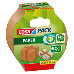 Verpakkingstape Tesa 05054 eco papier 38mmx25m bruin