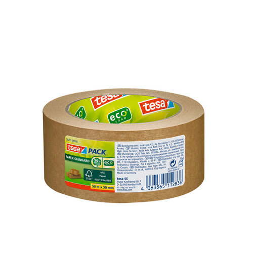 Tesa Verpakkingstape Tesa 58291 eco papier FSC 50mmx50m bruin