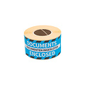 Rillprint Etiquette d'avertissement Rillprint Documents enclosed 46x125mm bleu