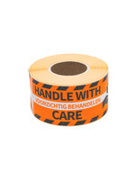 Rillprint Waarschuwingsetiket Rillprint handle with care 46x125mm oranje