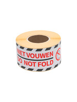 Rillprint Waarschuwingsetiket Rillprint do not fold 46x125mm wit