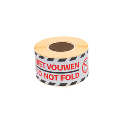 Etiquette d'avertissement Rillprint Do not fold 46x125mm blanc