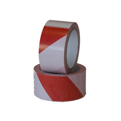 Ruban de signalisation IEZZY 50mmx66m rouge/blanc