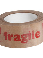 Iezzy Waarschuwingstape IEZZY 50mmx50m 80p gerecycled papier bruin/rood