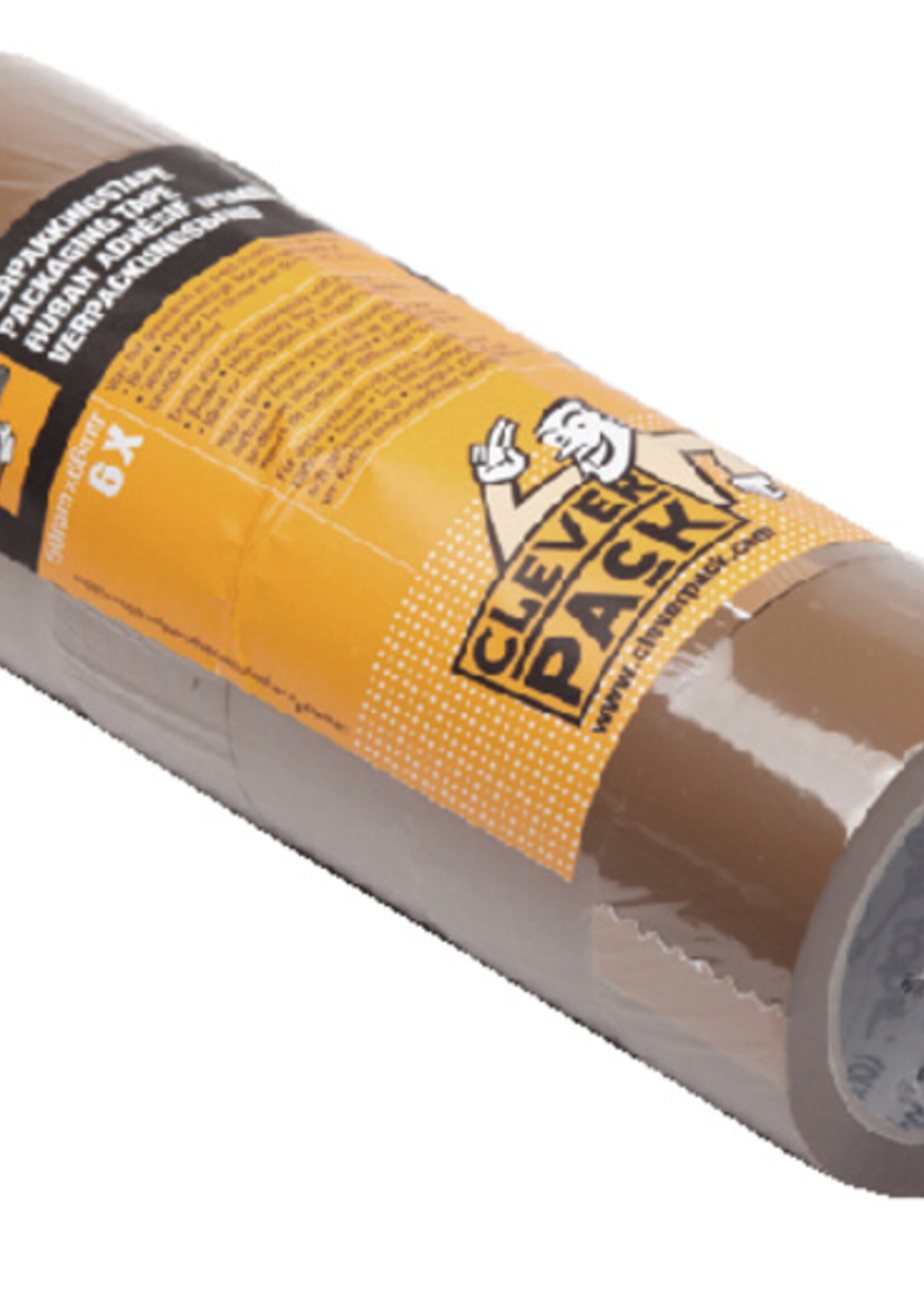 Cleverpack Verpakkingstape CleverPack 48mmx66m bruin PP