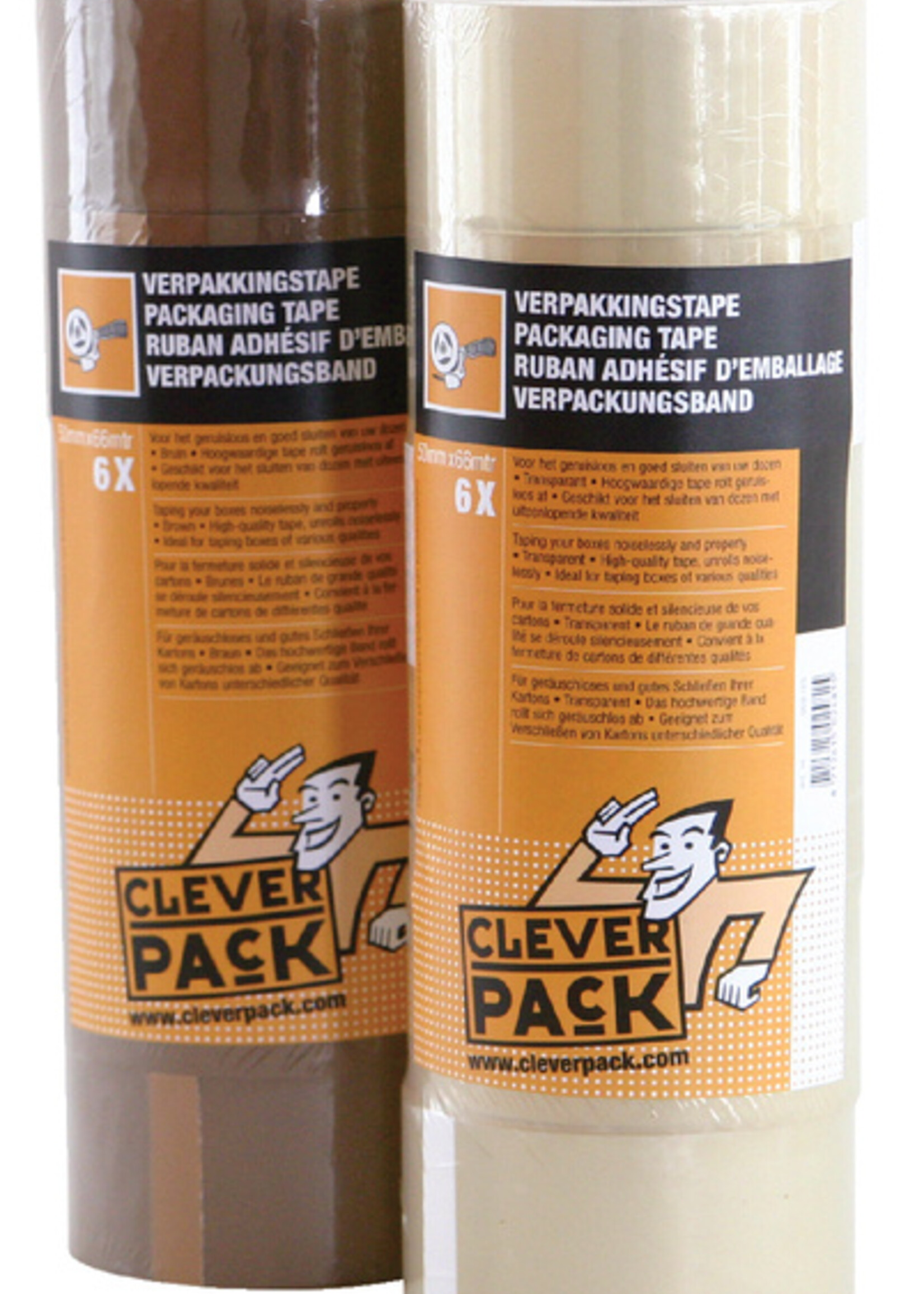 Cleverpack Ruban d’emballage CleverPack 48mmx66m PP transparent