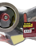 Scotch Dérouleur d'emballage Scotch avec 2 rouleaux Heavy 50mmx66m brun