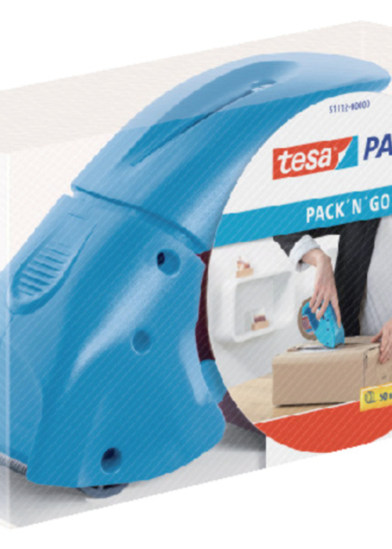 Tesa Verpakkingstape dispenser tesapack® 'N Go blauw