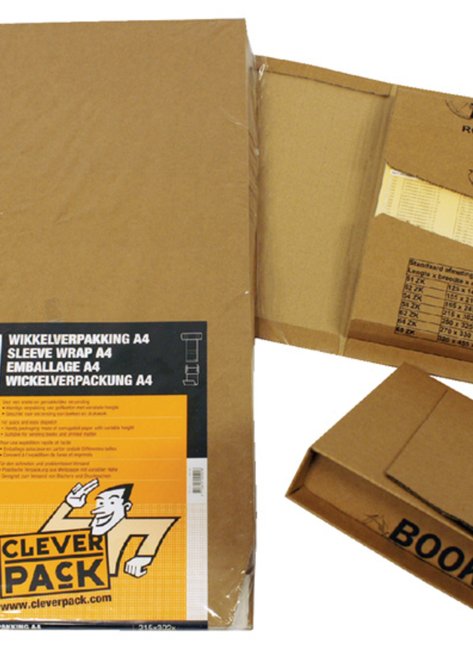 Cleverpack Wikkelverpakking CleverPack ringb +zelfkl strip bruin 25stuk