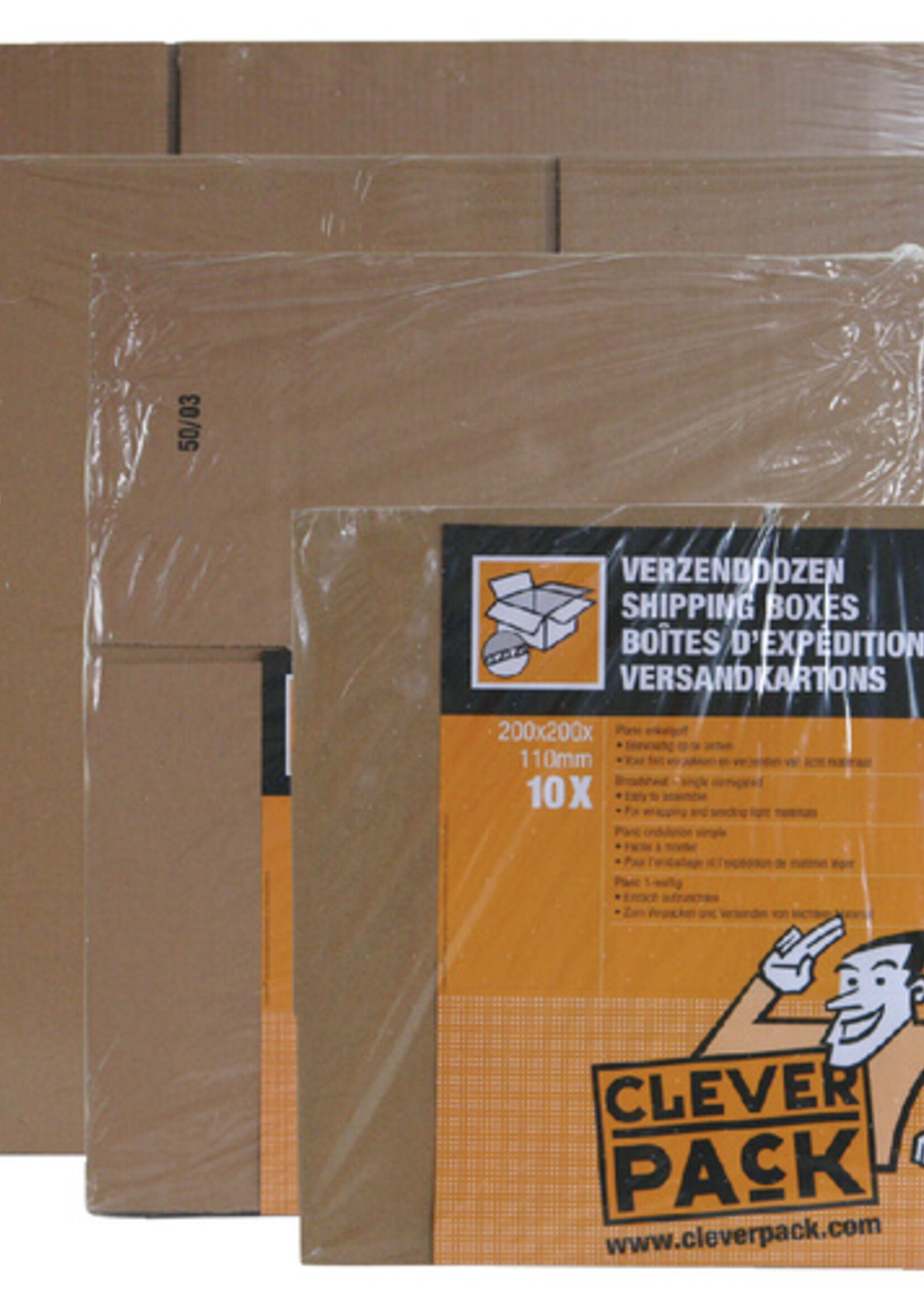 Cleverpack Boîte expédition CleverPack carton 200x200x110mm brun 10pcs