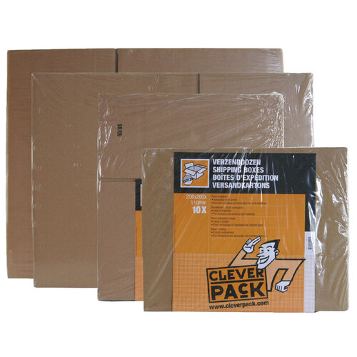 Cleverpack Boîte expédition CleverPack 1 cannelure 430x305x250mm brun 30pcs
