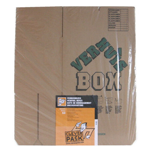 Cleverpack Carton de déménagement CleverPack imprimé 480x320x360mm 5pcs