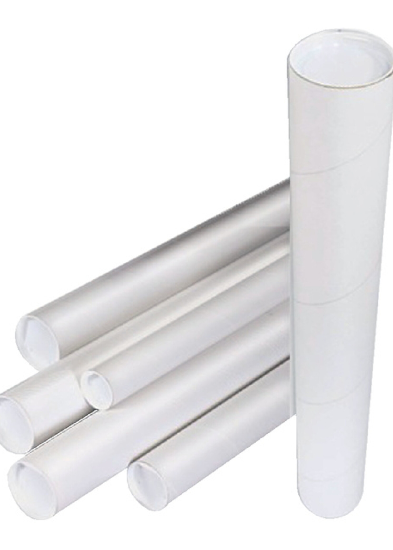 Cleverpack Verzendkoker CleverPack A2 +doppen 450x50x1.5 wit 20stuks