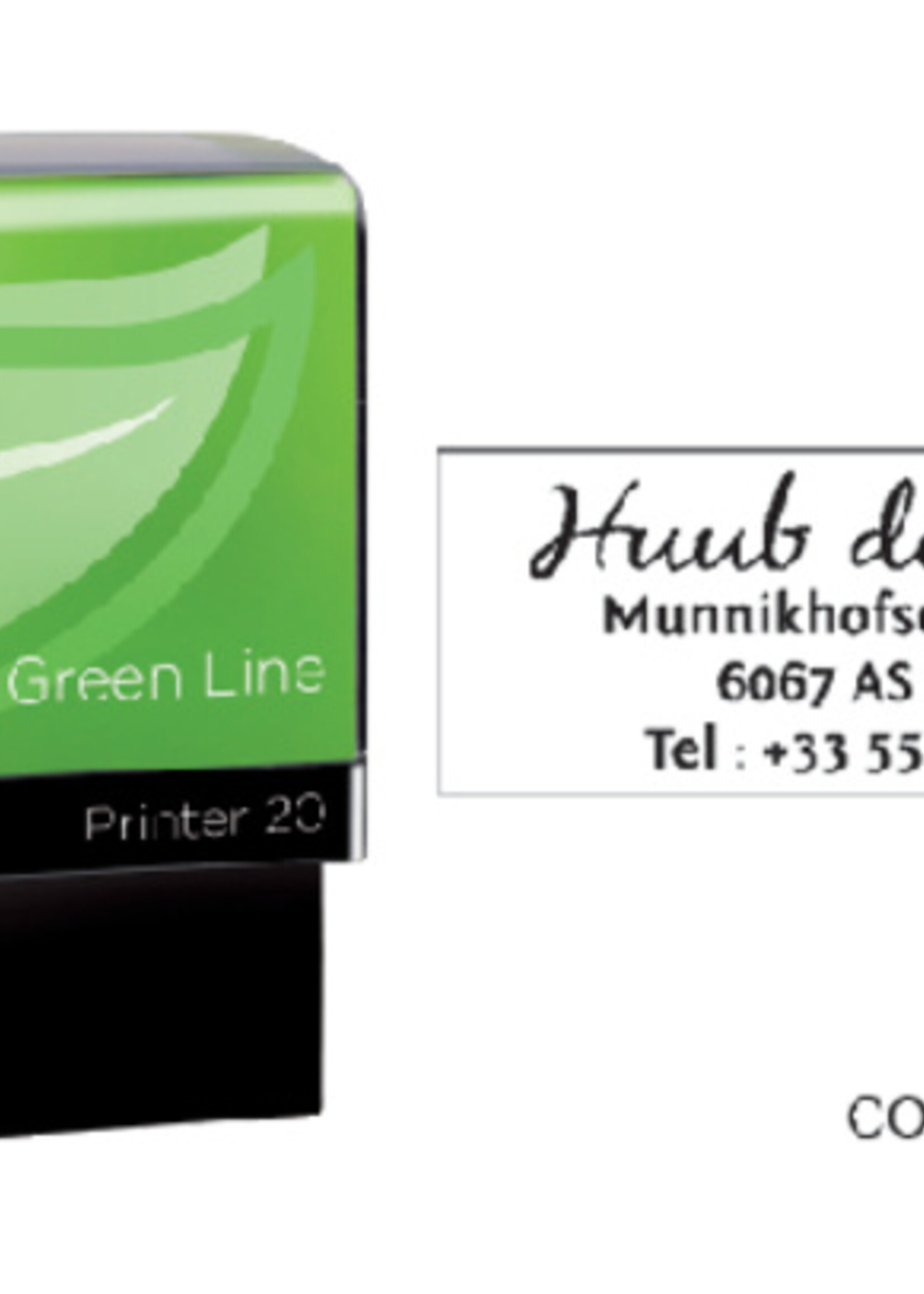 Colop Tekststempel Colop 20 green line personaliseerbaar 4regels 38x14mm