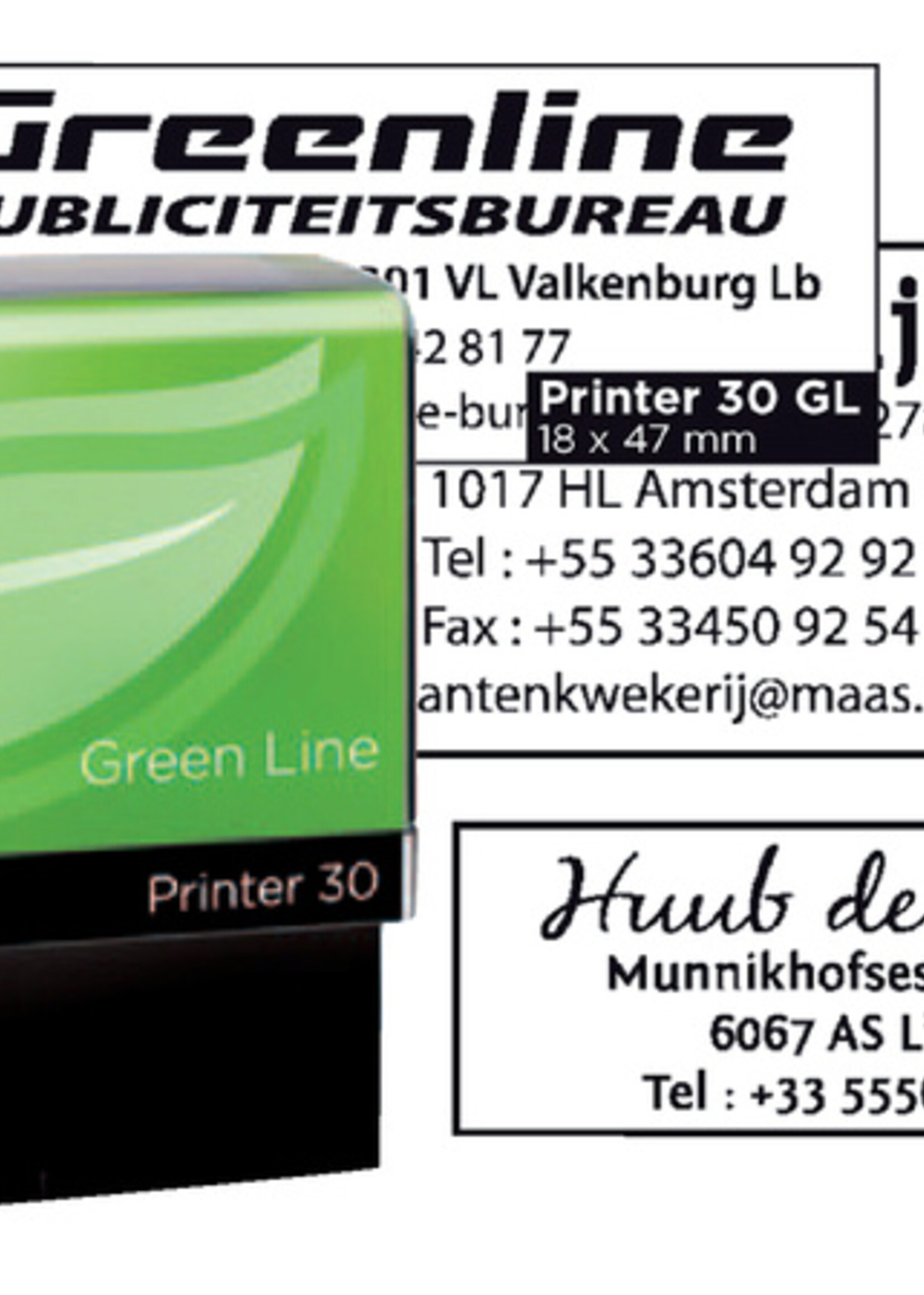 Colop Tekststempel Colop 20 green line personaliseerbaar 4regels 38x14mm