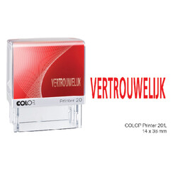 Woordstempel Colop Printer 20 vertrouwelijk rood