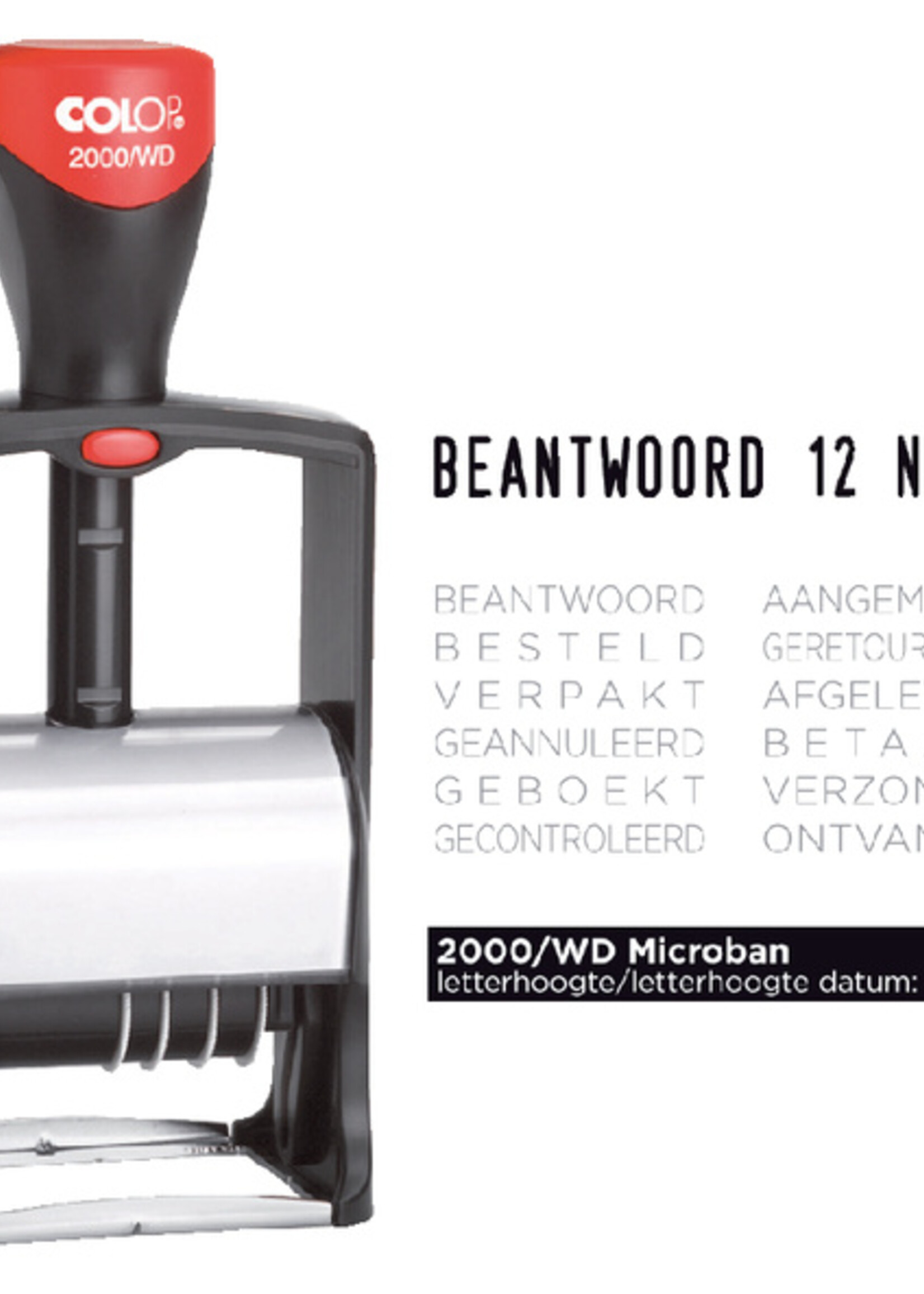 Colop Woord-datumstempel Colop 2000 met 12 teksten