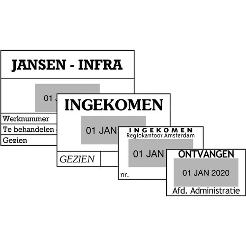 Colop Woord-datumstempel Colop 2660 personaliseerbaar 36x56