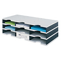 Styro Module de classement Styrodoc A4 9 casiers noir/gris