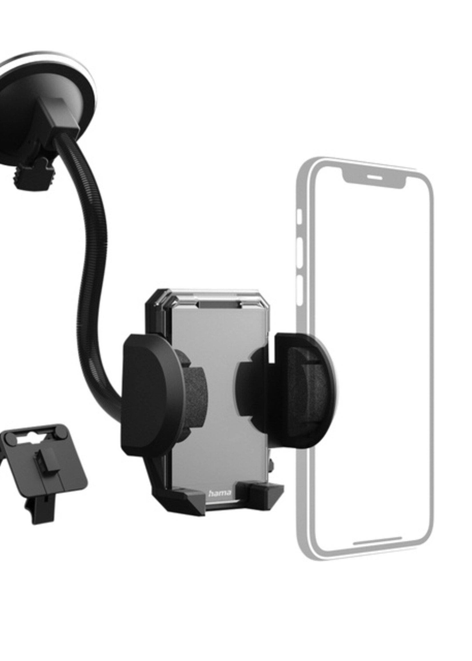Hama Smartphonehouder Hama 2-in-1 voor de auto