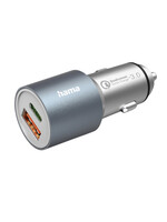 Hama Chargeur de voiture Hama 1x USB-C 1x USB-A 38W métal