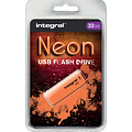 Integral Clé USB 2.0 Integral 32Go néon orange