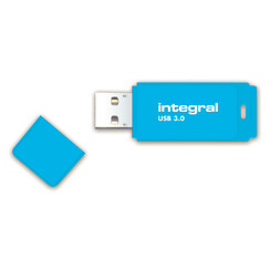 Clé USB 3.0 Integral 64Go néon bleu