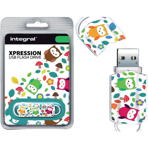 Integral Clé USB 2.0 Integral FD Xpression 16 GO Hiboux