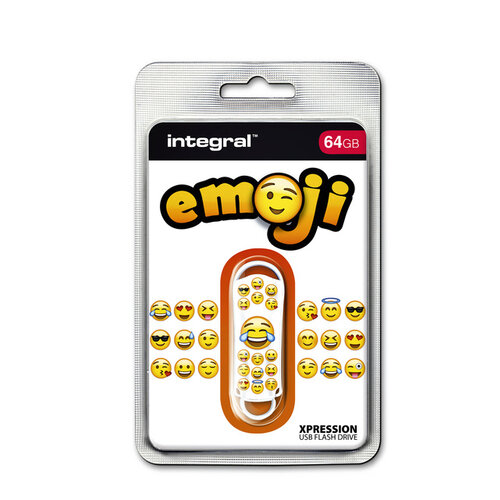 Integral Clé USB 2.0 Integral Xpression 64Go Emoji