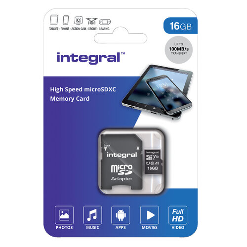 Integral Carte mémoire Integral Micro SDHC V10 16Go