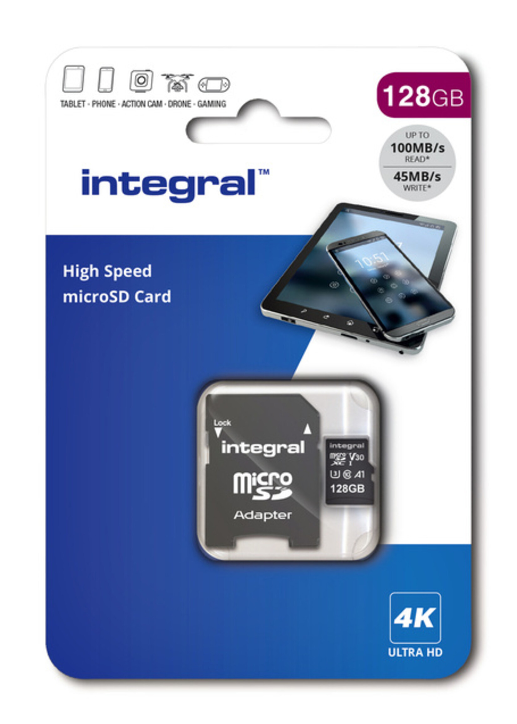 Integral Carte mémoire Integral Micro SDXC 128Go