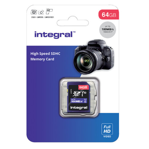 Integral Geheugenkaart Integral SDXC V10 64GB