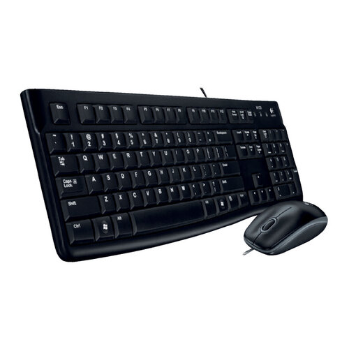 Logitech Clavier Logitech K120 Qwerty + souris noir