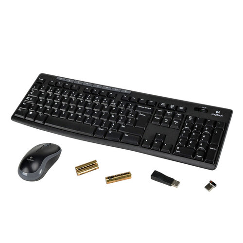 Logitech Toetsenbord Logitech MK270 Azerty +muis zwart