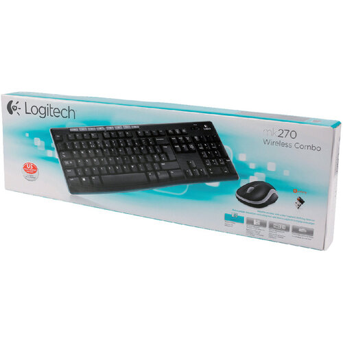 Logitech Toetsenbord Logitech MK270 Azerty +muis zwart