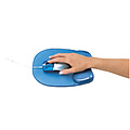 Fellowes Tapis souris+repose-poignet Fellowes transparent bleu